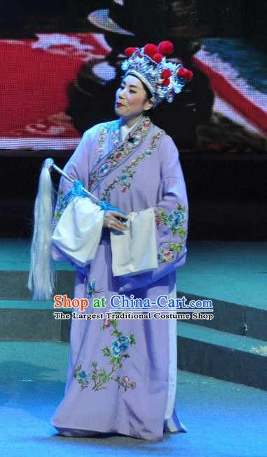 Chinese Yue Opera Qing Jian Fan Ying Apparels and Headwear Shaoxing Opera Eunuch Robe Vestment Garment Costumes