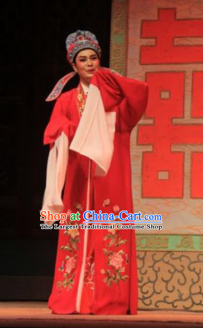 Yi Jian Zhong Qing Chinese Yue Opera Scholar Qian Qing Garment Costumes and Headwear Shaoxing Opera Xiaosheng Young Male Wedding Apparels