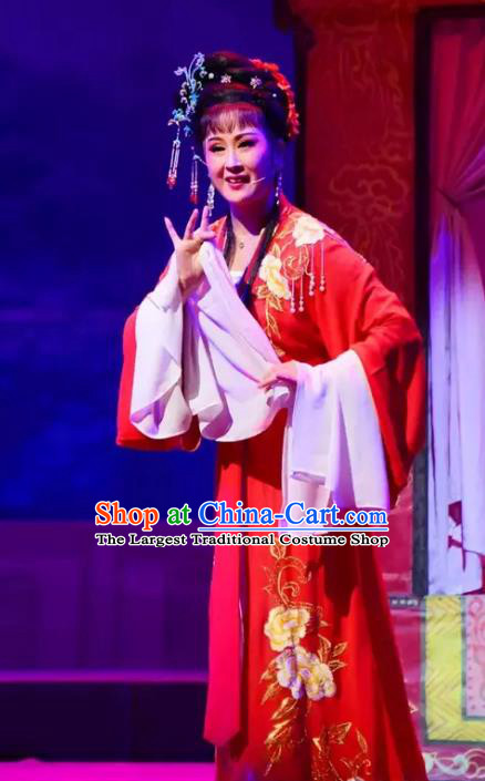 Chinese Shaoxing Opera Diva Gao Qiufang Dress Apparels Costumes and Headpieces Yi Jian Zhong Qing Yue Opera Hua Tan Garment