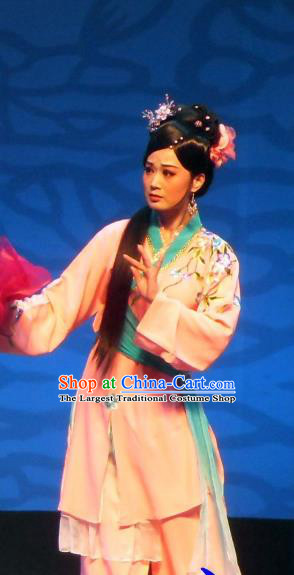 Chinese Shaoxing Opera Vixenish Woman Yin Xuemei Apparels Costumes and Headpieces Yue Opera Xi Xin Ji Country Hua Tan Dress Garment