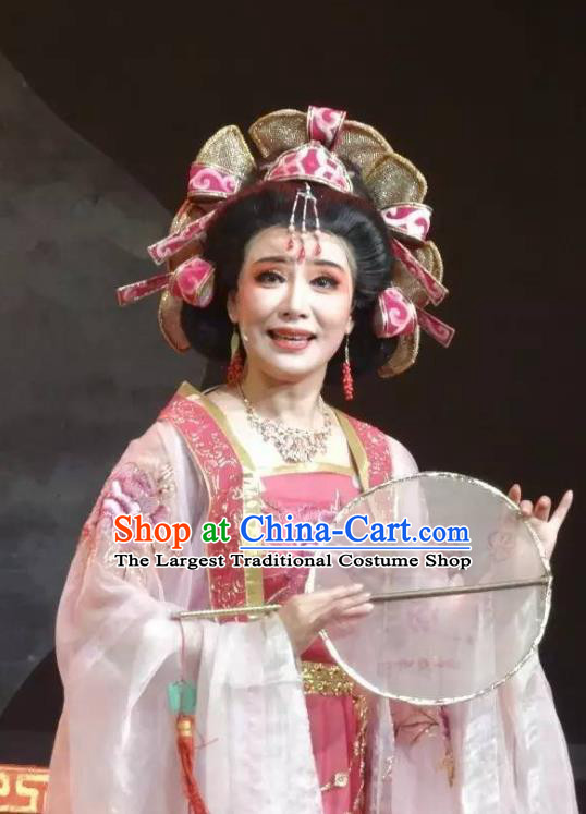 Chinese Shaoxing Opera Palace Lady Rong Hua Dream Dress Apparels Costumes and Headpieces Yue Opera Actress Royal Princess Garment