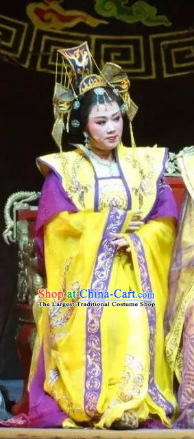 Chinese Shaoxing Opera Empress Rong Hua Dream Dress Costumes and Headdress Yue Opera Actress Court Queen Garment Apparels