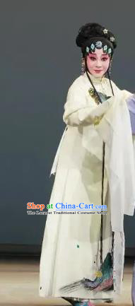 Chinese Kun Opera Actress Diva Rosy Dress Costumes and Headdress Wu Shi Ji Kunqu Opera Garment Young Mistress Li Ruoshui Apparels
