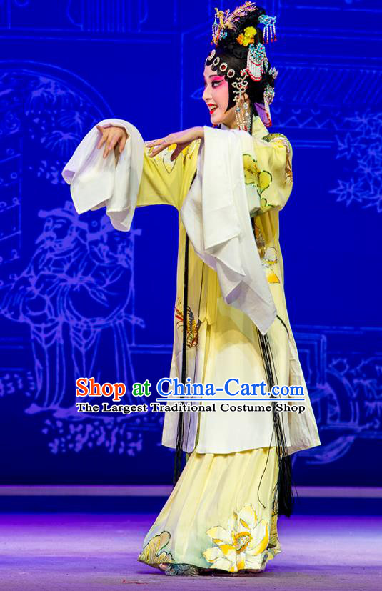 Chinese Kun Opera Princess Yao Fang Dress Costumes and Headpieces Nan Ke Dream Kunqu Opera Hua Tan Diva Garment Apparels