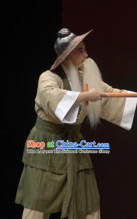 Chinese Kun Opera Laosheng Apparels Garment Costumes and Headwear Kunqu Opera the Dream of Xiang Fei Old Farmer Clothing