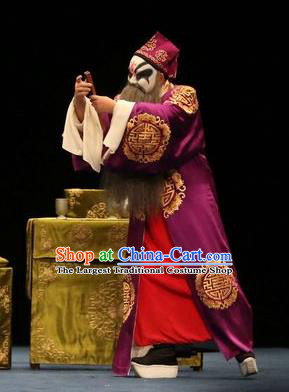 Bai Luo Shan Chinese Kun Opera Elderly Male Apparels Garment Costumes and Headwear Kunqu Opera Laosheng Xu Neng Clothing