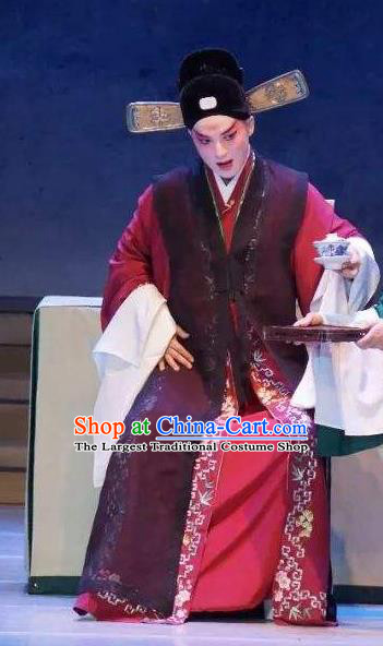 Bai Luo Shan Chinese Kun Opera Young Man Xu Jizu Apparels Garment Costumes and Headwear Kunqu Opera Scholar Clothing