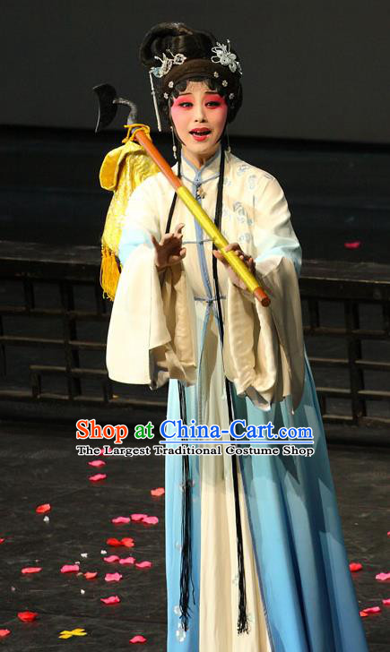 Chinese Kun Opera Young Lady Li Daiyu Dress Apparels Costumes and Headpieces Dream of Red Mansions Kunqu Opera Hua Tan Diva Garment