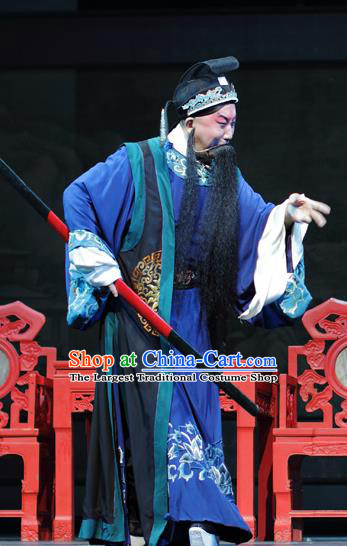 Chinese Kun Opera Landlord Apparels and Headwear Dream of Red Mansions Garment Costumes Kunqu Opera Elderly Male Clothing