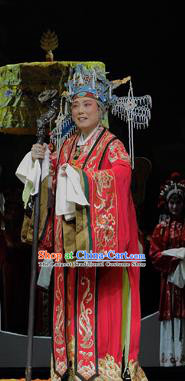 Chinese Kun Opera Laodan Embroidered Dress Apparels Costumes and Headdress Dream of Red Mansions Kunqu Opera Dowager Countess Jia Garment