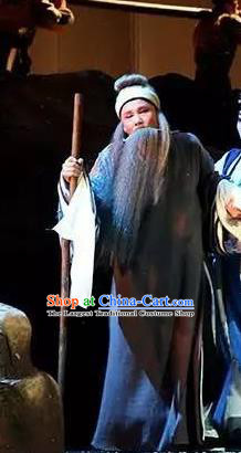 Meng Jiangnv Sends Winter Clothes Chinese Kun Opera Laosheng Garment Costumes and Headwear Kunqu Opera Elderly Man Apparels Clothing