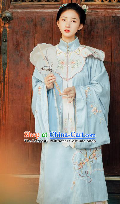 Chinese Traditional Ming Dynasty Palace Lady Hanfu Dress Ancient Princess Embroidered Garment Historical Costumes