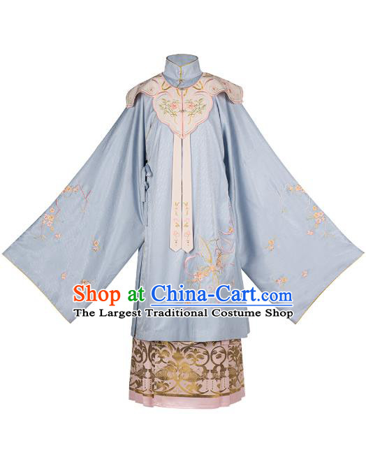 Chinese Traditional Ming Dynasty Palace Lady Hanfu Dress Ancient Princess Embroidered Garment Historical Costumes