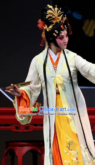 Chinese Kun Opera Noble Mistress Apparels Costumes and Headpieces Dream of Red Mansions Kunqu Opera Rich Young Female Wang Xifeng Dress Garment