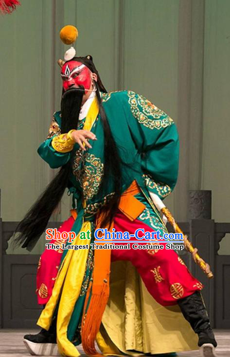 Thousands of Miles to Send Jing Niang Chinese Martial Man Apparels and Headwear Kunqu Opera General Zhao Kuangyin Garment Costumes