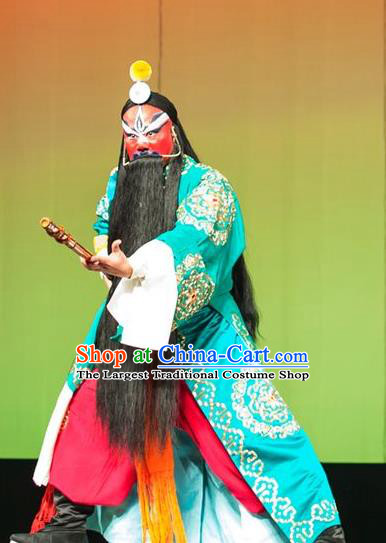 Thousands of Miles to Send Jing Niang Chinese Martial Man Apparels and Headwear Kunqu Opera General Zhao Kuangyin Garment Costumes
