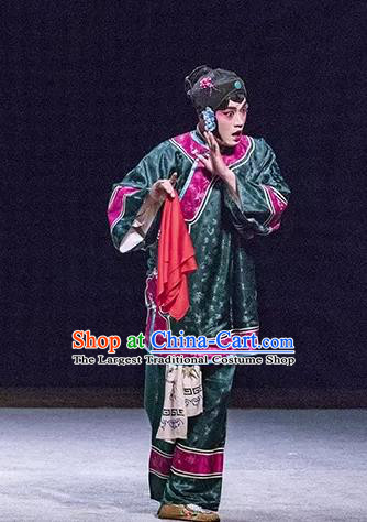 Chinese Kun Opera Elderly Woman Garment Apparels Costumes and Hair Accessories You Gui Ji Kunqu Opera Matchmaker Dress