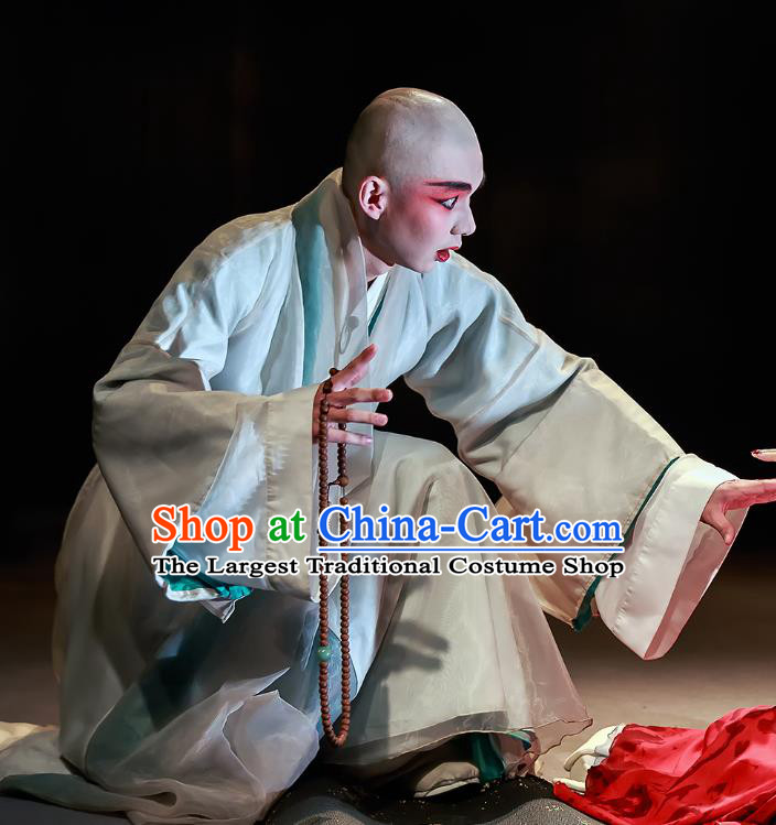 Si Sheng Yuan Chinese Kun Opera Monk Apparels Kunqu Opera Xiaosheng Young Male Garment Costumes