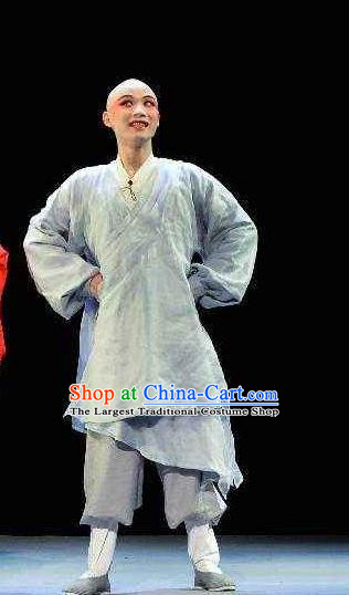 Si Sheng Yuan Chinese Kun Opera Xiaosheng Apparels Kunqu Opera Young Male Garment Monk Yu Tong Costumes