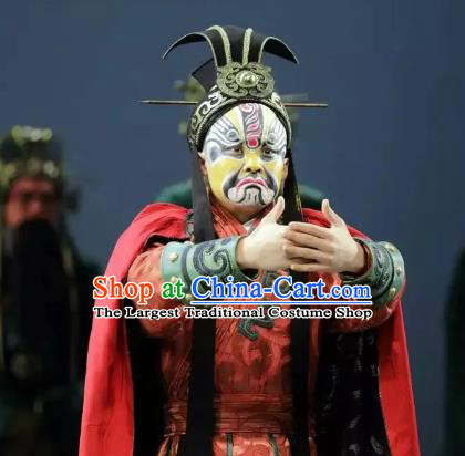 Confucius Chinese Kun Opera Martial Male Takefu Apparels and Headwear Kunqu Opera Wusheng Garment General Costumes
