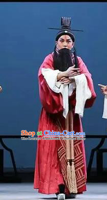 Confucius Chinese Kun Opera Elderly Male Costumes and Headwear Kunqu Opera Laosheng Garment Apparels