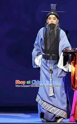 Chinese Kun Opera Elderly Male Costumes and Headwear Kunqu Opera Laosheng Garment Philosopher Confucius Apparels