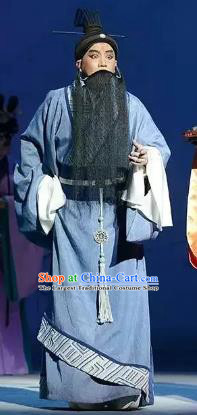 Chinese Kun Opera Elderly Male Costumes and Headwear Kunqu Opera Laosheng Garment Philosopher Confucius Apparels