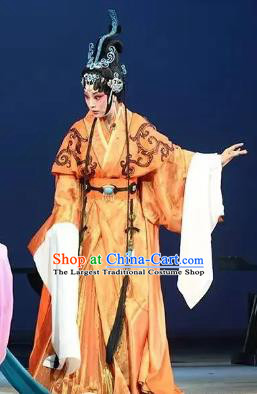 Chinese Kun Opera Young Lady Apparels Costumes and Hair Accessories Kunqu Opera Confucius Hua Tan Dress Actress Garment