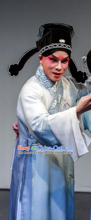 Duan Chang Ci Chinese Kun Opera Scholar Costumes and Headwear Kunqu Opera Xiaosheng Garment Young Male Niche Wei Zhonggong Apparels