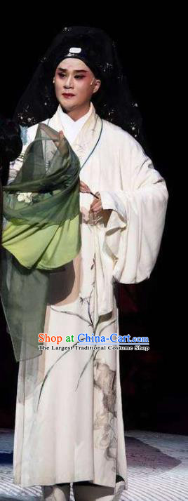 Blossoms on A Spring Moonlit Night Chinese Kun Opera Scholar Zhang Ruoxu Costumes and Headwear Kunqu Opera Xiaosheng Young Male Garment Apparels