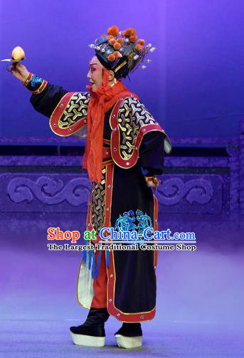 Chinese Yue Opera Er Lang God Apparels Pi Shan Jiu Mu Garment Shaoxing Opera Wusheng Martial Costumes and Headwear Complete Set