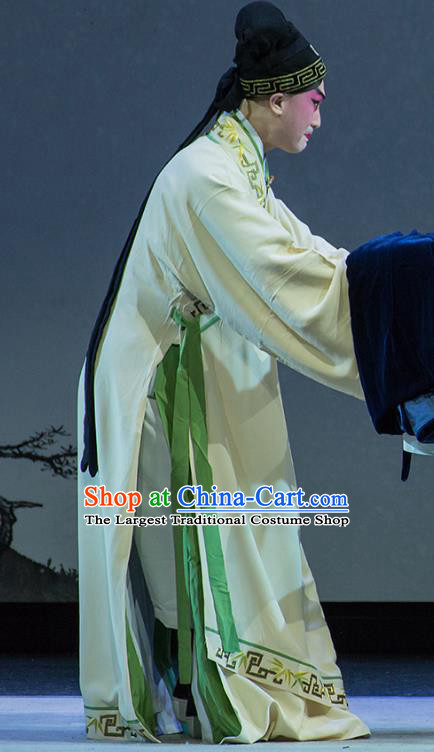 Continue the Pipa Chinese Kun Opera Scholar Dong Si Costumes and Headwear Kunqu Opera Xiaosheng Garment Young Male Apparels