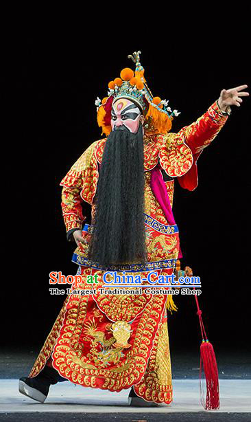Continue the Pipa Chinese Kun Opera Martial Male Costumes and Headwear Kunqu Opera General Garment Apparels