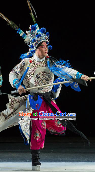 Continue the Pipa Chinese Kun Opera Wusheng Martial Male Costumes and Headwear Kunqu Opera Young Man Garment Takefu Apparels