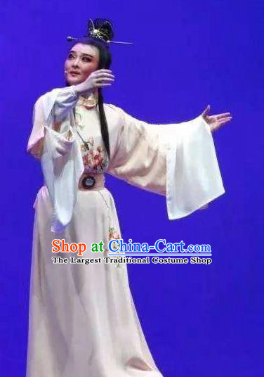Chinese Yue Opera Niche Apparels Zhang Yu Niang Shaoxing Opera Young Male Costumes Scholar Garment and Headwear