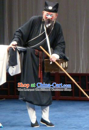 Yan Yun Pavilion Chinese Kun Opera Clown Male Costumes and Headwear Kunqu Opera Chou Role Garment Apparels