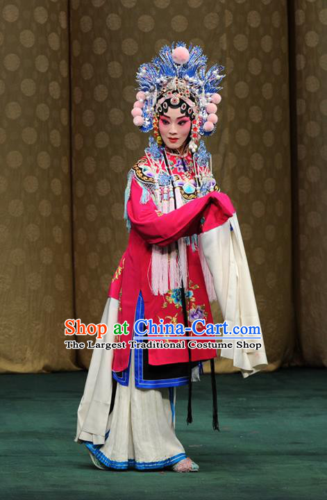 Chinese Kun Opera Hua Tan Costumes Apparels and Headdress Yu Jia Le Traditional Kunqu Opera Court Lady Dress Garment