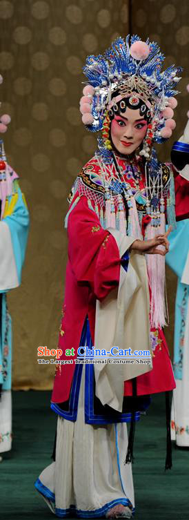 Chinese Kun Opera Hua Tan Costumes Apparels and Headdress Yu Jia Le Traditional Kunqu Opera Court Lady Dress Garment