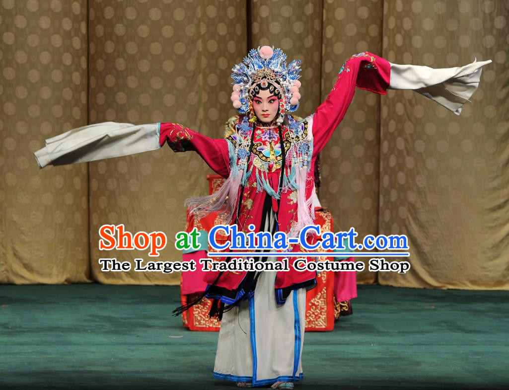 Chinese Kun Opera Hua Tan Costumes Apparels and Headdress Yu Jia Le Traditional Kunqu Opera Court Lady Dress Garment