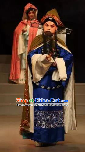 Zhu Meng Ji Chinese Kun Opera Old Man Tang Xianzu Costumes and Headwear Kunqu Opera Garment Elderly Male Apparels