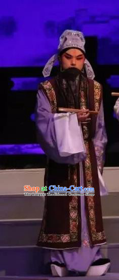 Zhu Meng Ji Chinese Kun Opera Laosheng Costumes and Headwear Kunqu Opera Garment Old Male Apparels