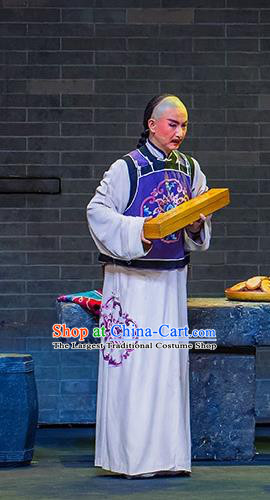 Chinese Huangmei Opera Scholar Da Qing Prime Minister Apparels Costumes and Headwear Kunqu Opera Qing Dynasty Garment Clothing
