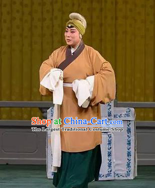 Traditional Chinese Kun Opera Elderly Dame Costumes and Headdress The Legend of Hairpin Kunqu Opera Pantaloon Garment Apparels