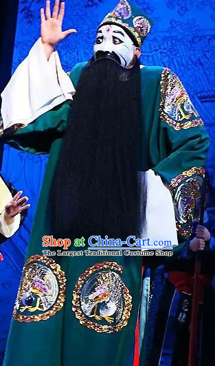 The Legend of Hairpin Chinese Kun Opera Treacherous Man Apparels Costumes and Headwear Kunqu Opera Laosheng Garment Elderly Male Clothing