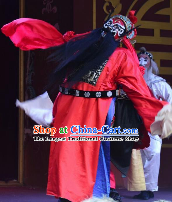 Zhong Kui Jia Mei Chinese Kun Opera Laosheng Apparels Costumes and Headwear Kunqu Opera Elderly Male Garment Clothing