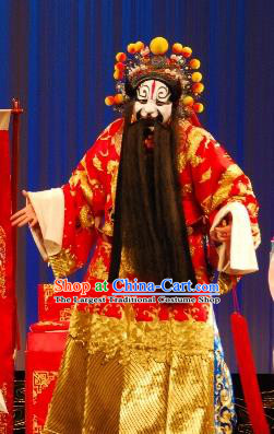 The Prophetic Paintings Chinese Kun Opera Elderly Male Li Zicheng Apparels Costumes and Headwear Kunqu Opera General Garment Clothing