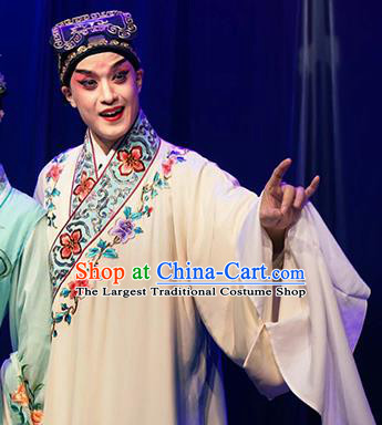 Before The Fall Chinese Kun Opera Xiaosheng Li Shanfu Apparels Costumes and Headwear Kunqu Opera Garment Scholar Clothing