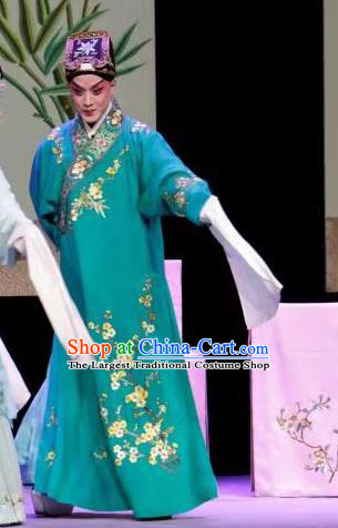 Before The Fall Chinese Kun Opera Young Male Xiaosheng Apparels Costumes and Headwear Kunqu Opera Garment Scholar Li Shanfu Clothing