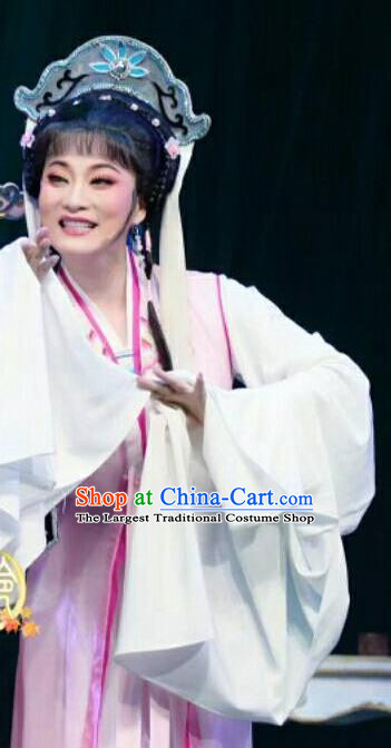 Chinese Shaoxing Opera Young Lady Hua Tan Dress Yue Opera The Peacocks Fly To The Southeast Apparels Garment Costumes and Headdress