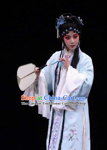 Chinese Shaoxing Opera Hua Tan Dress Yue Opera The Arrogant Princess Apparels Garment Sheng Ping Costumes and Headpieces